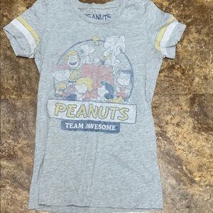 Peanuts Team Awesome Kids T-Shirt - Light Gray and Yellow